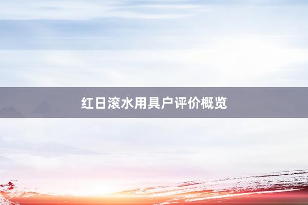 红日滚水用具户评价概览